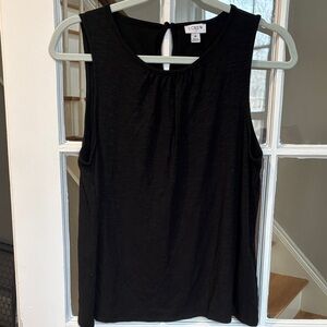 J. Crew Classic Black Tank Top With Keyhole Detail